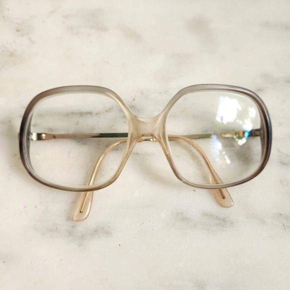 Vintage Martine‎ L\'amy Frame France Gold Eyeglasses Frames Oversized Square main image 6